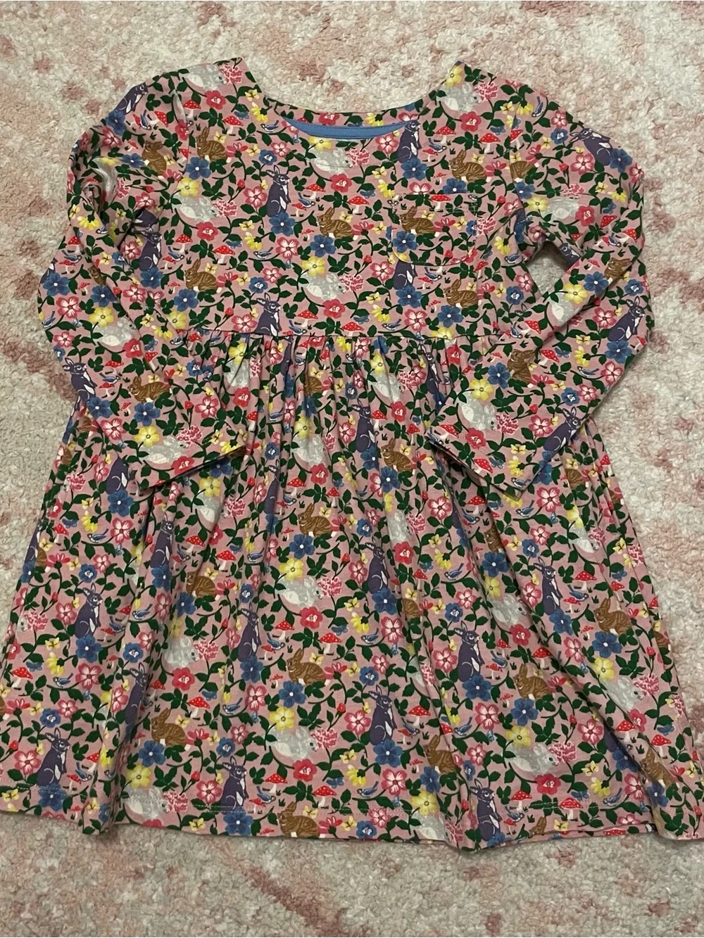 Mini Boden 4/5 Pink Bunnies Dress
